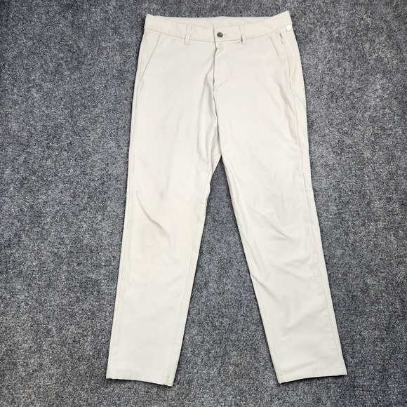 Lululemon Pants Mens 31 Light Gray Commission Chino Slim Fit Stretch Golf Casual - Picture 1 of 16